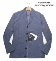 ◆K50 新品 ニコル HIDEAWAYS BLACK by NICOLE　ショールカラーカットジャケット 50(LL) メンズ　春物_画像1