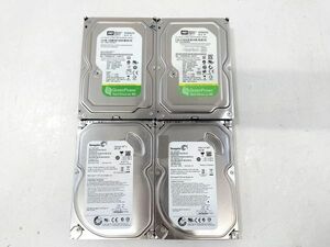 ♪HDD ハードディスク 500GB 4個セット 3.5インチ SATA 正常判定 WestenDigital/Seagate E033015H @60♪