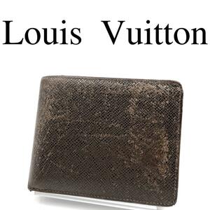 Louis Vuitton ルイヴィトン 折り財布 タイガ ブラウン系 総柄