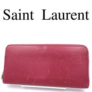 Saint Laurent サンローラン 長財布 ラウンドファスナー レザー