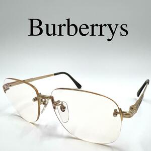 BURBERRY バーバリー メガネ 眼鏡 度入り 364 リムレス ケース付き