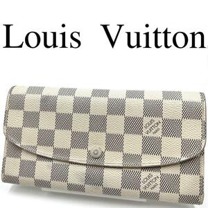 Louis Vuitton ルイヴィトン 長財布 ダミエ アズール ホワイト系