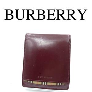 BURBERRY バーバリー 折り財布 ノバチェック ワンポイントロゴ