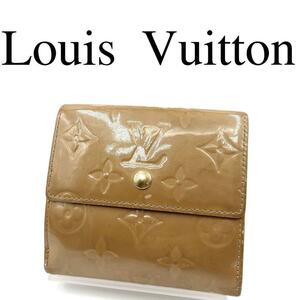 Louis Vuitton ルイヴィトン 折り財布 ヴェルニ 総柄 Wホック