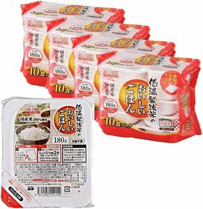 アイリスオーヤマ(IRIS OHYAMA) パックご飯 180g x 40 個 国産米 100% 低温製法米 非常食 米 レトルト