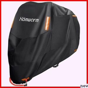 Homwarm ブラック XXXL 収納バッグ付き 紫外線防止 防水 300D厚手 バイクカバー 2