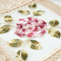 【アウトレット】テーブルクロス 薔薇 刺繍レース 幅90cm 正方形 敷物 ロココ調 姫系 ヨーロピアン レトロ 輸入雑貨 インテリア雑貨_画像6