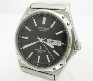 MA(C47)【メンズ腕時計】シチズン クォーツ 100★1250-214439 Y★デイデイト★CITIZEN QUARTZ WATER RESIST 100★中古★