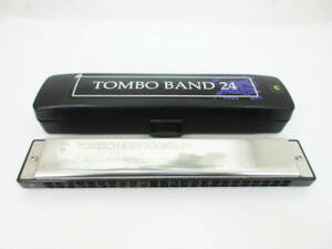 H504【複音ハーモニカ】TOMBO BAND 24 C調★とんぼ トンボ バンド 24穴 ハーモニカ★楽器★中古★