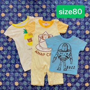 【size80】夏3点セット【ロンパースTシャツ】