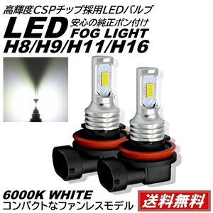 【送料無料】爆光LED 3570chip ハイパワーLED LEDフォグランプ 2個 H8 H9 H11 H16 6000K 12V ホワイト