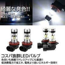 【送料無料】LED フォグランプ 6000K 12V H8/Ｈ9/H11/H16/HB3/HB4 LEDフォグ フォグライト ホワイト フォグ LEDバルブ_画像5