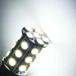 【送料無料】2個 爆光LED ホワイト S25 ダブル 27連 ストップランプ ブレーキランプ テールランプ 高輝度SMD 5050SMDの画像5