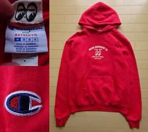 【MOON Equipped×Champion】スウェットパーカー レッド SIZE:MEDIUM (ムーンアイズ,ホットロッド,アメ車)