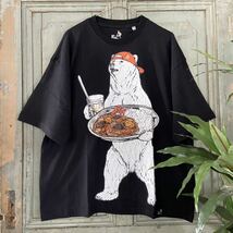 新入荷！4番 L size カレー クマ 熊 くま ビッグ Tシャツ go slow caravan ゴースローキャラバン_画像2