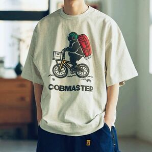 新入荷！40 ) Lsize コブマスター ビッグ Tシャツ COBMASTER 自転車 クマ くま 熊 半袖 オートミール カラーの画像9