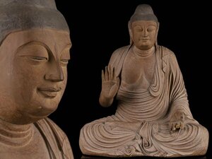 【流】仏教美術 国宝写 樹脂仏 高33cm KU967
