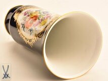 【流】Meissen マイセン コバルトブルー ハンドペイント フラワーベース 花瓶 高35cm TS333_画像3