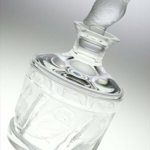 n302 LALIQUE ラリック フロステッド クリスタル ユロット ふくろう デキャンタの画像2