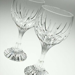 N276 Baccarat バカラ クリスタル マッセナ ペア ワイングラス 2客の画像2