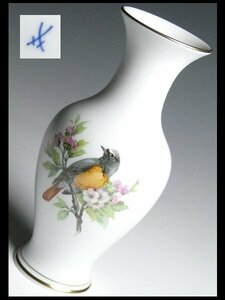 n590 Meissen Meissen bird цветы и птицы . основа ваза орнамент кувшин "hu" 