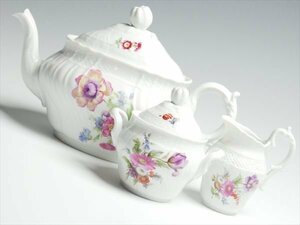 k150 Richard Ginori sax flower pot &shuga-& creamer total 3 point set 