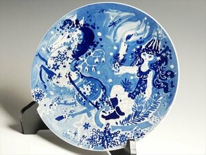 K70 Meissen マイセン ハインツ・ヴェルナー デザイン 【雪の女王】 イヤープレート 飾皿 大皿 26cm