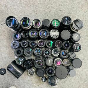 大量カメラレンズまとめ 40本まとめ Canon Nikon Pentax Olympus sigma tamron コンバージョンレンズ 単焦点など NN788の画像1