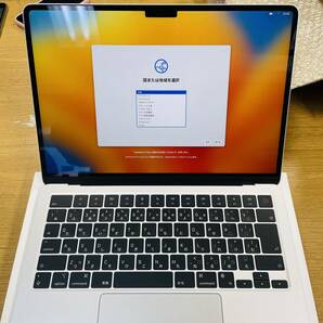 Apple MacBook Air 13インチ 2022 M2 8GB 256GB FLXY3J/A 整備品 充放電回数18回 100% NN1059の画像3