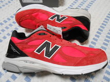 新品！USA製！ニューバランス　M990 PL3　レッドｘブラック　9D　赤ｘ黒　アメリカ製　996　1300　1400　1500　new balance　ラスト1足_画像5