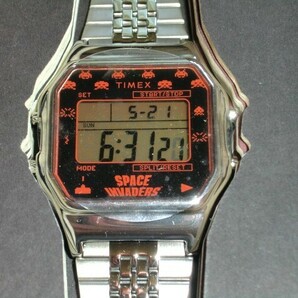 TIMEX80 スペースインベーダー シルバー タイメックス 金属製 タイトー 腕時計の画像5