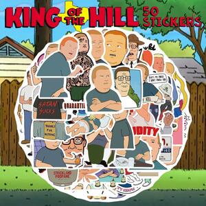 King of the Hill ステッカー 50枚セット PVC 防水 シール 大量 キングオブザヒル アニメ キャラクター シンプソンズブラックジョーク