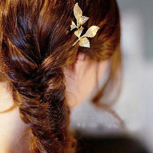 ヘアピン リーフ ゴールド 2個セット 髪飾り 髪留め 3枚葉 ×5枚葉 2点セット 組み合わせ自由の画像9