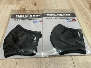 トムス TOM'S 接触冷感 二層構造　マスク TOMS 洗える　新品　未使用　２枚セット Mサイズ レーシング スポーツマスク ファッションマスク