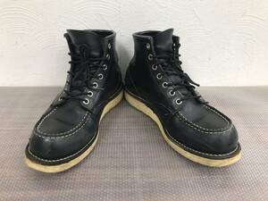 13352/ RED WING IRISH SETTER/レッドウイング アイリッシュセッター 8130 ブラック US7 1/2 25.5cm モックトゥ USA製 名作