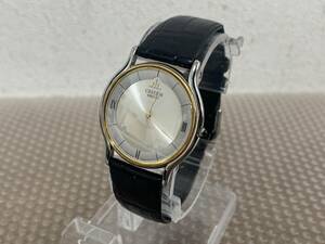 ☆13212 SEIKO クレドール/CREDOR SS×18KT BEZEL 5A74-0020 腕時計 クオーツ 純正レザーベルト☆