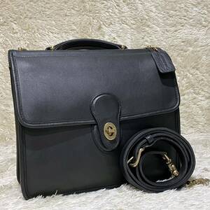 極美品 COACH オールドコーチ 黒 レザー 2way ウィリス 9927