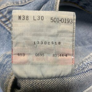 USA製 90年代 Levi's 501 ビンテージ デニム 38×30 刻印653 MADE IN USA 90sの画像6