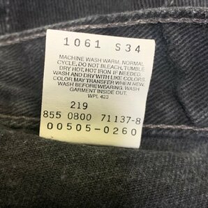 MEXICO製 00年代 Levi's 505 ビンテージ ブラックデニム 34×34 刻印855 MADE IN MEXICO 00s 後染め サルファーの画像6