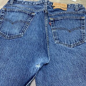 USA製 80年代 Levi's 501 ビンテージ デニム 33×30 刻印522 MADE IN USA 80s 脇割り ハチマルの画像4