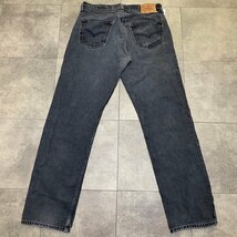 GUATEMALA製 00年代 Levi's 501 ビンテージ ブラックデニム 34×34 刻印977 MADE IN GUATEMALA 00s 後染め_画像2