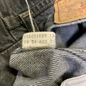 USA製 80年代 Levi's 501 ビンテージ ブラックデニム 30×32 刻印499 MADE IN USA 80s 先染め ハチマル 内股シングルの画像6