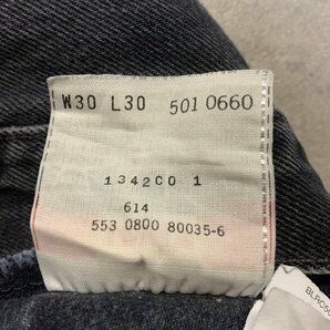 USA製 00年代 Levi's 501 ビンテージ デニム 30×30 刻印553 MADE IN USA 00s 後染め サルファーの画像6