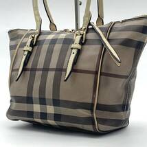 近代モデル A4【入手困難】BURBERRY バーバリー トートバッグ メガチェック ノバチェック PVC 肩掛け メンズ レディース ビジネス PVC 1円_画像1