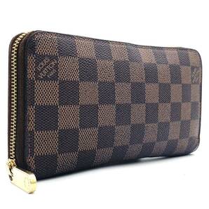 【極美品】LOUISVUITTON ルイヴィトン ダミエ エベヌ 長財布 ジッピーウォレット ラウンドファスナー ジップ メンズ レディース N60015の画像1