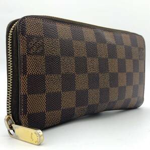 【美品】LOUISVUITTON ルイヴィトン ダミエ エベヌ 長財布 ジッピーウォレット ラウンドファスナー ジップ メンズ レディース N60015 男女の画像1