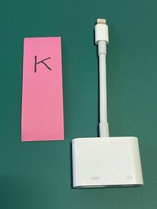 (K)美品！Apple純正 HDMI to Lightning 変換アダプター 