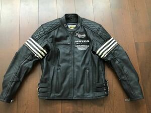 BATES Bay tsu punching leather jacket L size 