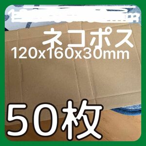 ネコポス　ダンボール　50枚セット 約横120×縦160×高さ30mm ゆうパケット