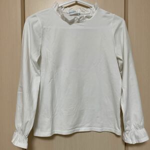 キャサリンコテージ　襟フリル　長袖Tシャツ カットソー 160センチ　ホワイト　白